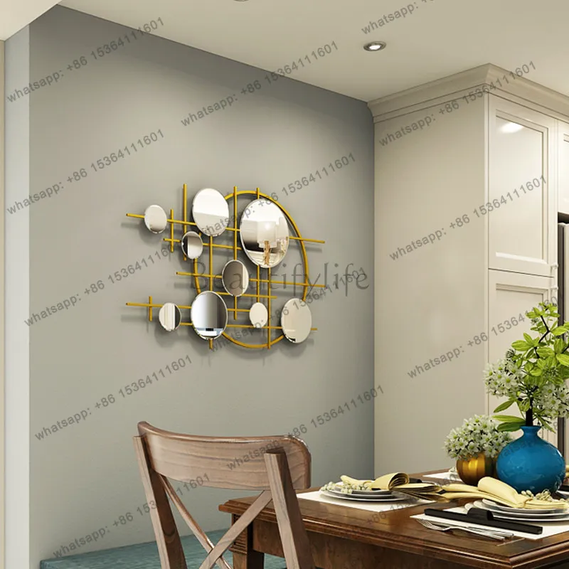 Full-body mirror real non-deforming winter wood wall-mounted special-shaped mirror