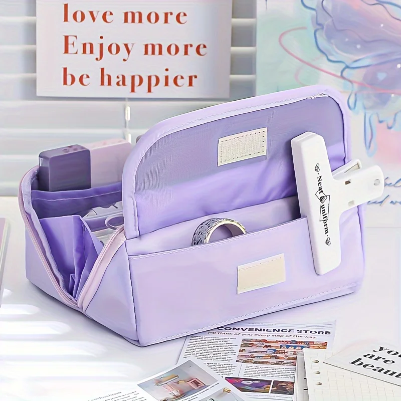 Large Capacity Pencil Case, Multi-layer Stationery Bag, Desktop Stationery Storage Bag, Large Capacity Stationery Box, Handheld