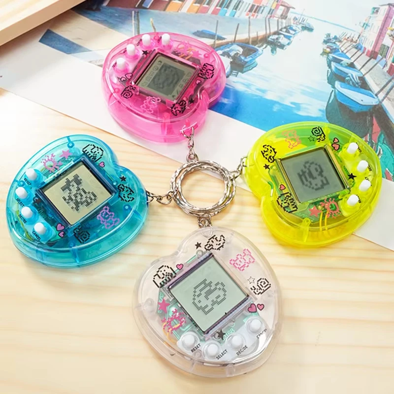 1/3/5PCS Transparent Electronic Pets Game Handheld Game Console Toy Virtual Cyber Digital Pet Pixel Funny Gift Play Toy