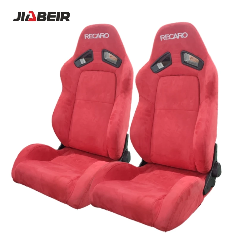 1052 Red Suede Recline Sport Car Racing Seats