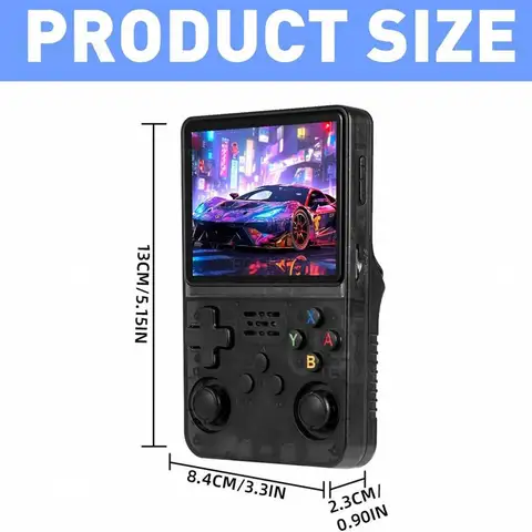 R36S Classic Retro Game Console with ARKOS System Video Games Single Card Portable Hand-held Gaming Console Kids Gift 3.5 Inch