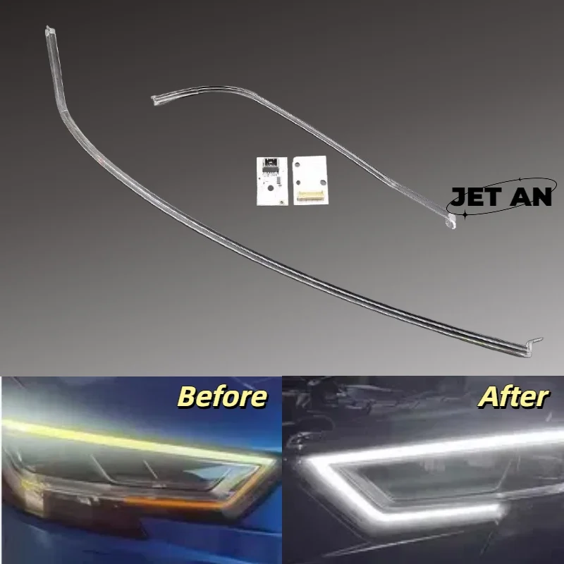 

FOR Audi A3 2017-2019 LED Car Headlights DRL Light Strips Angel Eyes Chip Ballast Module Illuminations Maintenance Accessories