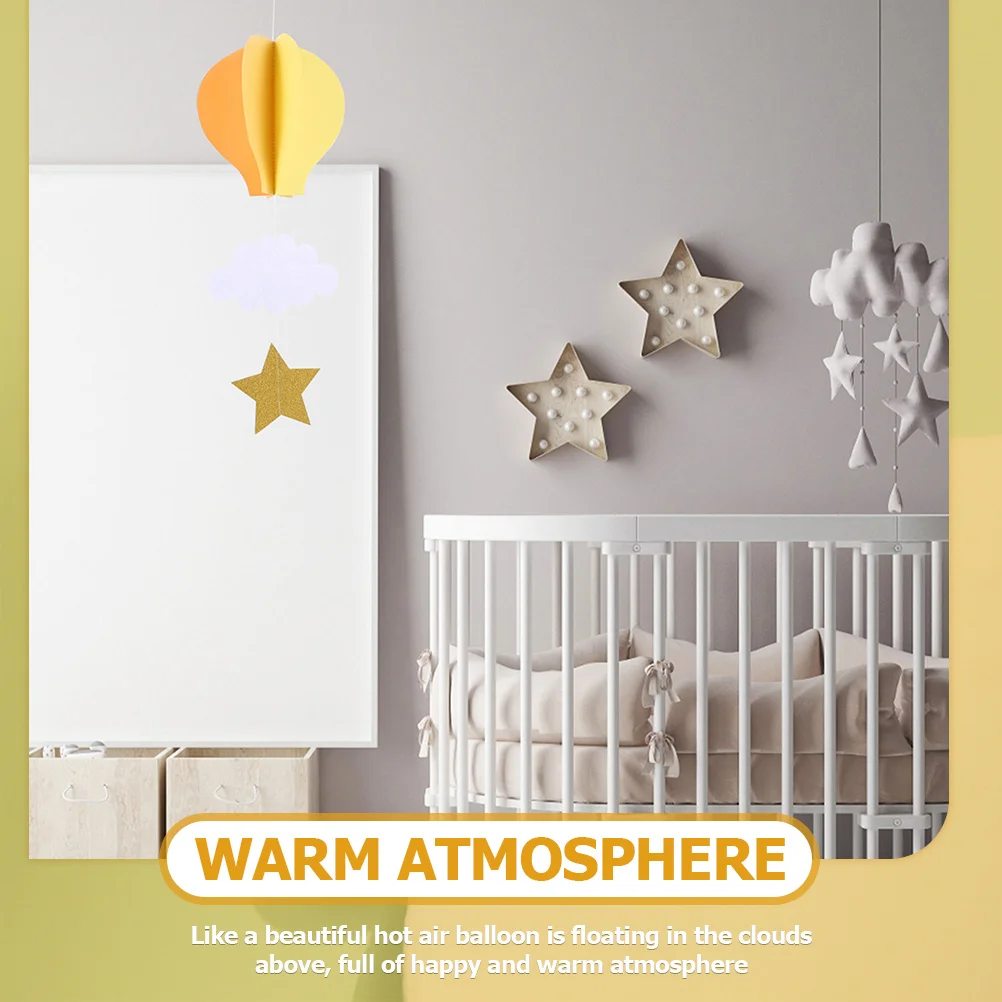 

3 Pcs Hot Air Balloon Pendant Attractive Decoration Balloons Nursery 's Room Hanging Paper Party Decorations