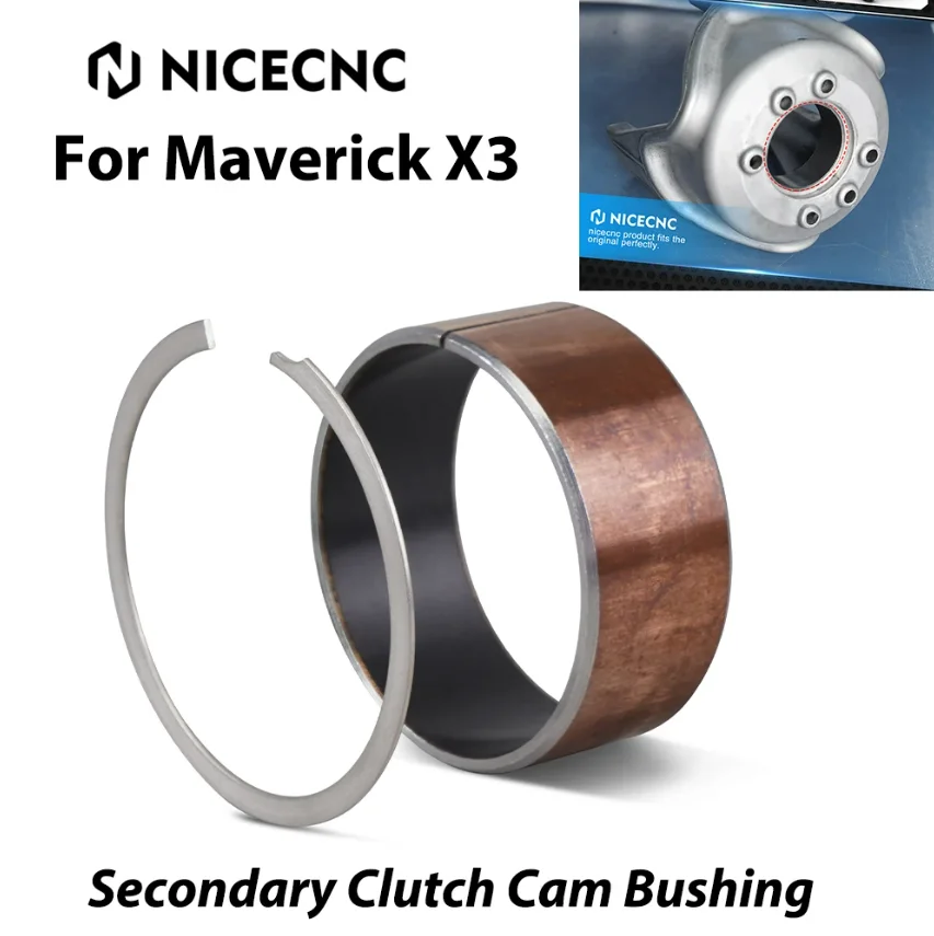 

NICECNC UTV Secondary Clutch Cam Bushing Driven Pulley Inner Half Bushings For CAN AM Maverick X3 Max R RR 4x4 XRC Turbo DPS
