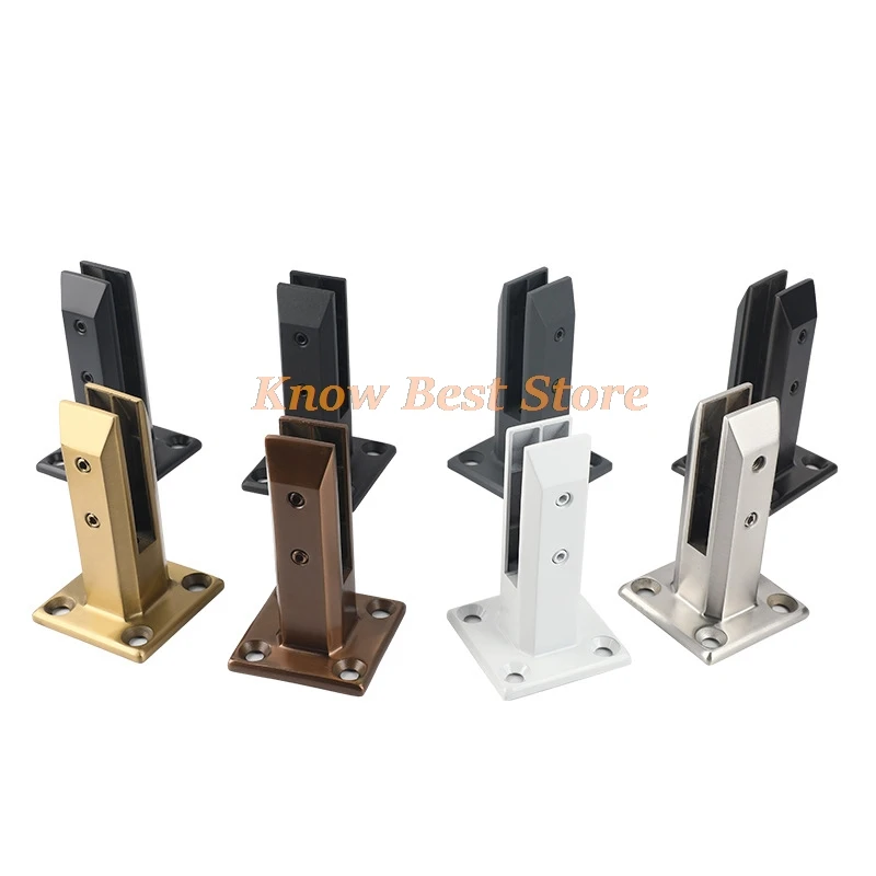 1 Set Glass Staircase Handrail Fixing Clip 304 Thick Stainless Steel Non Perforated Guardrail Pool Floor Fixed Glass Clip