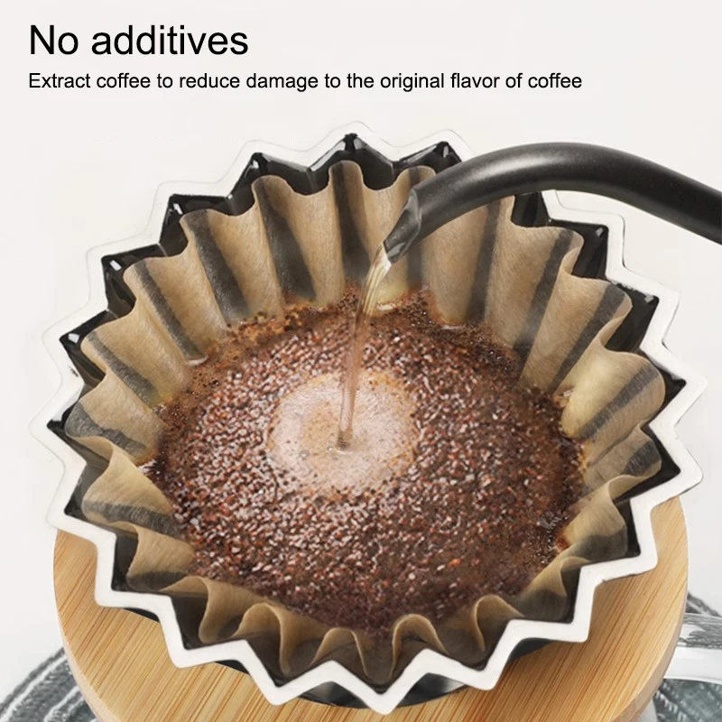 

50Pcs Wood Pulp Coffee Filter Paper Drip Type Kitchen Tools for Tea Infuser And Cake Cups - Kitchen Accessories
