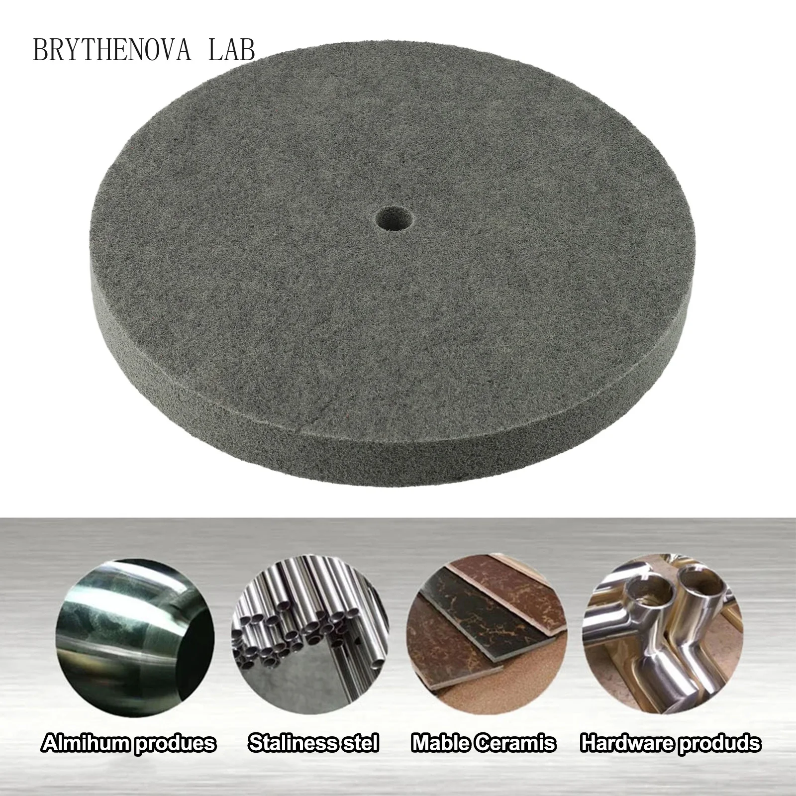 バリ取りホイール-ナイロンファイバーバフホイール-10インチ研磨グラインダーバフ研磨機-250x25x16mm-5p-7p-9p