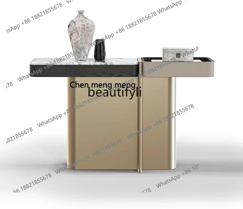 D178  Modern light luxury natural luxury stone / corridor wall marble decoration table console table