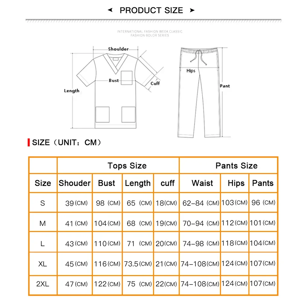 Summer Thin Unisex Scrubs Set for Man Women Beauty Salon Nurse Scrubs Suit Lab Spa Uniforms V-Neck Pet Grooming Work Wear