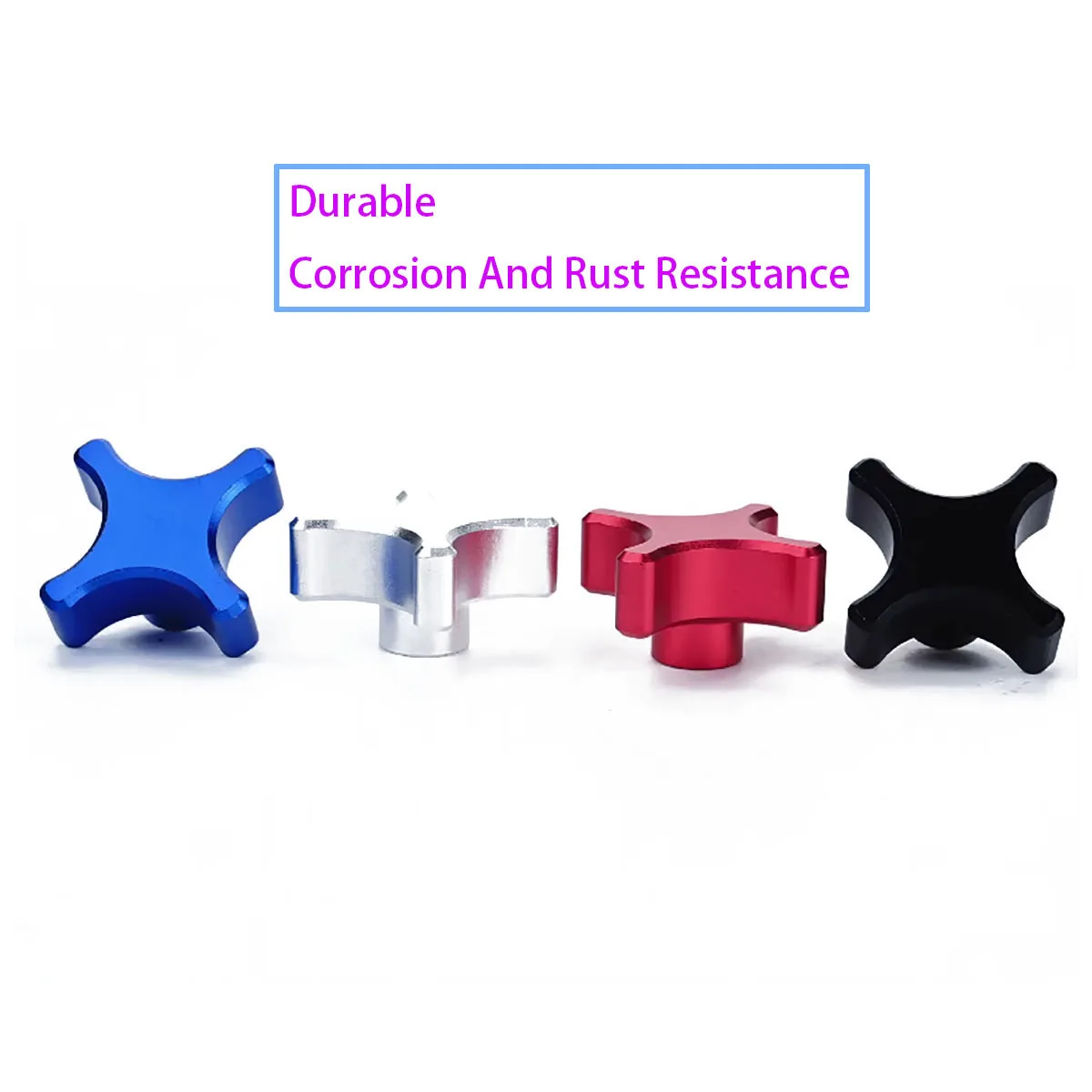 Beicai Black/silver/burgundy/navy Blue Aluminum Alloy Four-star Manual Tightening Nut Blind Hole Clamping Knob Nut M6 M8 M10