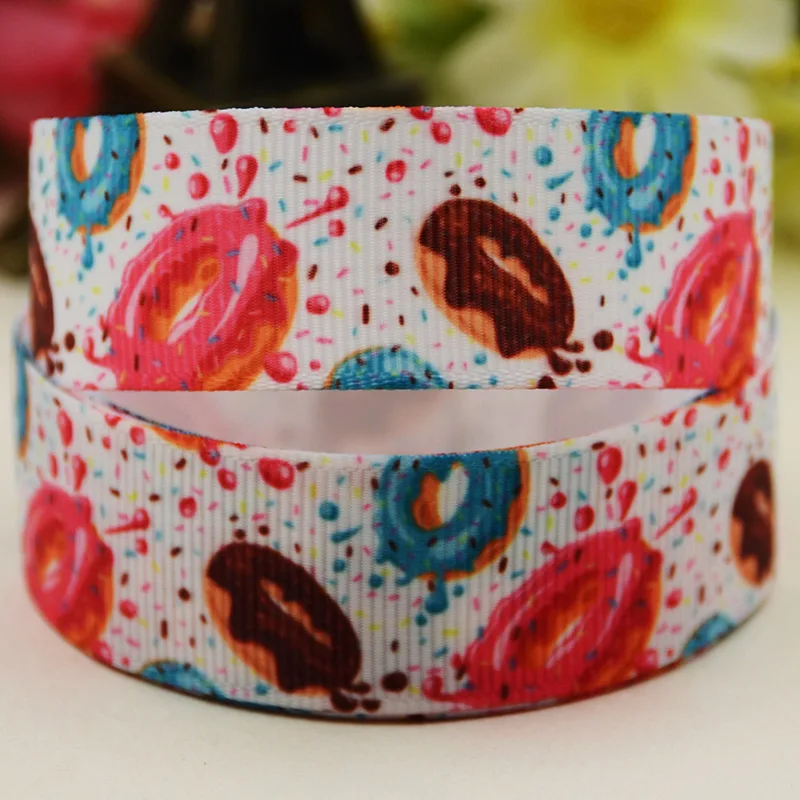 22mm 25mm 38mm 75mm dessert Cartoon printed Grosgrain Ribbon party decoration 10 Yards