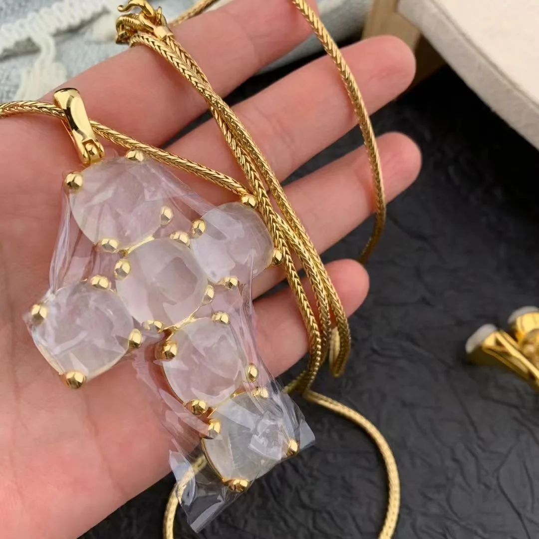 

Модные винтажные кольца и кулоны из натурального кристалла для женщин и девушек, подарок, украшение для вечеринок, аксессуар