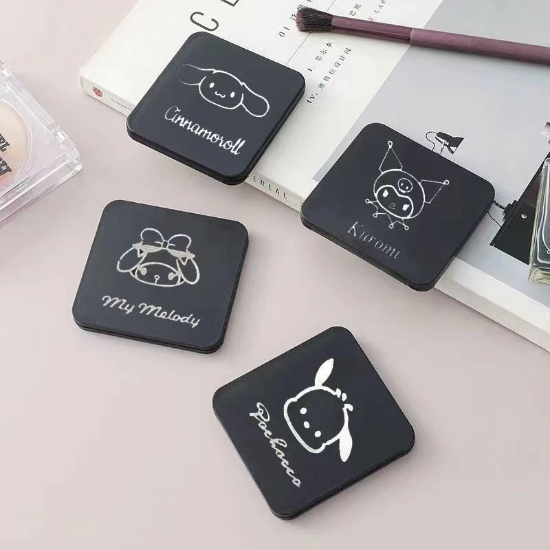 Cartoon Kitty Makeup Mirror Mini Foldable Sanrio Makeup Vanity Mirror Portable Hand Mirrors Double-sided Compact Pocket Mirror