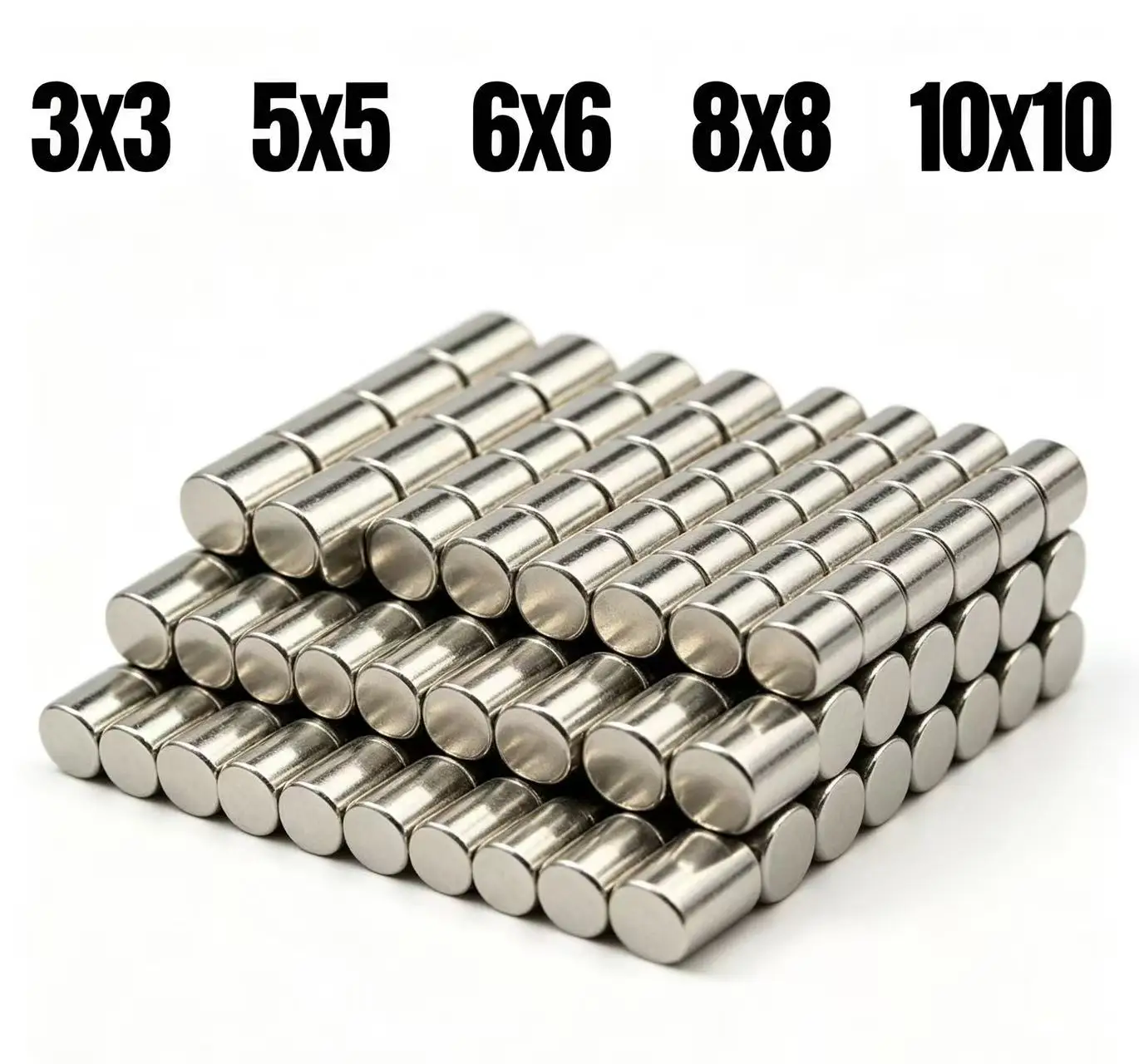 Round Super Strong Neodymium Magnet Powerful Magnets N35 Permanent Magnetic NdfeB Refrigerator DIY ﻿3x3/5x5/6x6/8x8/10x10mm