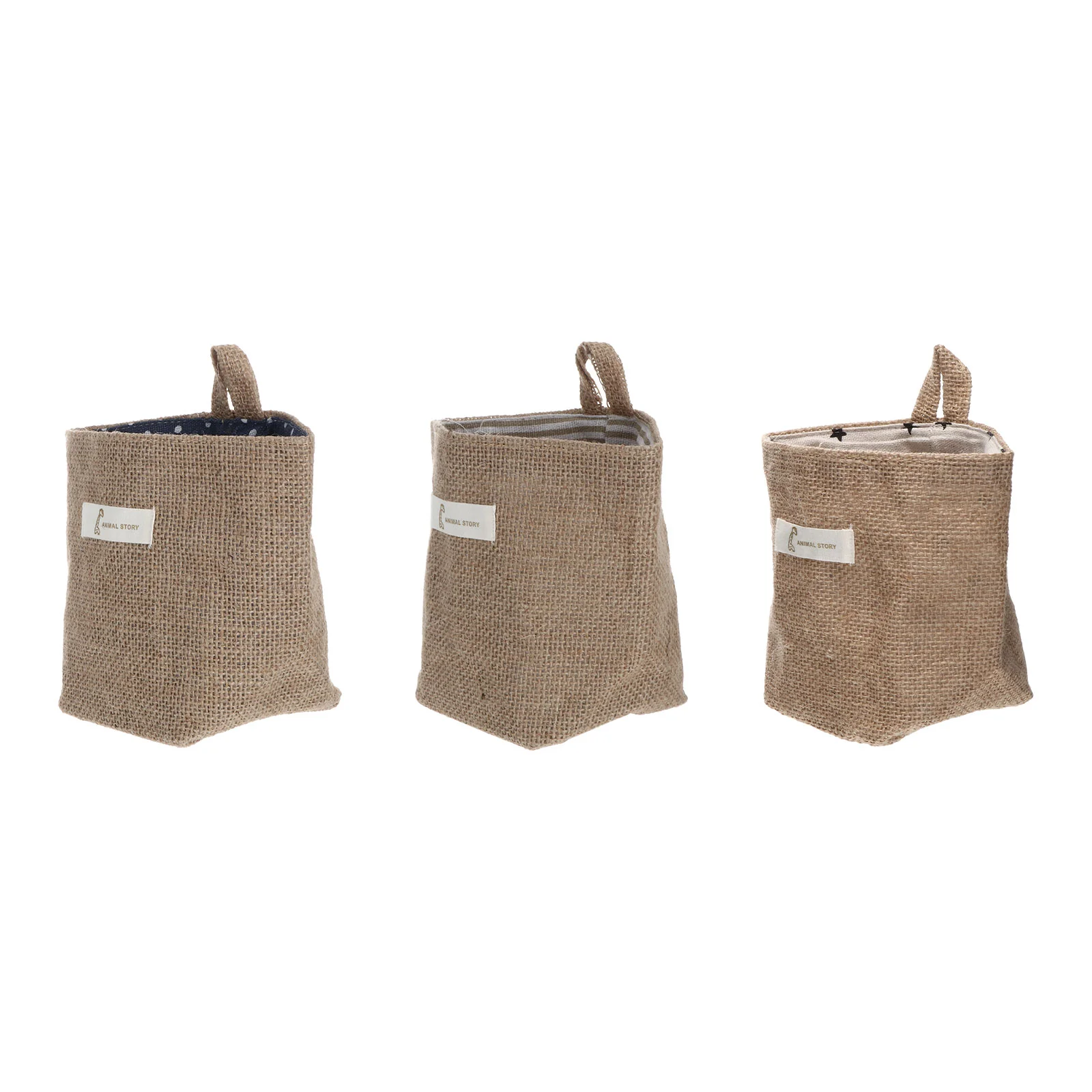 

3 Pcs Storage Bag Hanging Bags Home Use Sundries Creative Pouch Pe Waterproof Coating Container