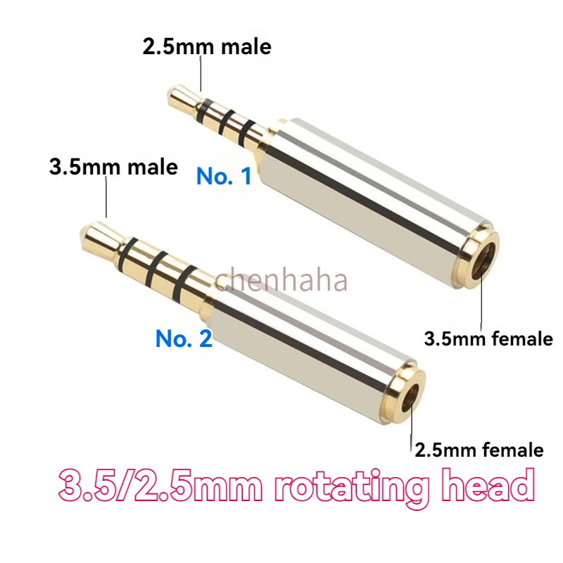 

2.5 to 3.5mm Adapter Plug Mobile Phone Headphone Cable Audio Small Hole Male to Large Mouth Female Converter Balance