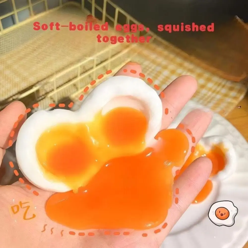 Venting Ball Simulated Eggs Squeeze Relax Gift Sensory Flowing Egg Liquid Squeezing 8.5cm Elastic Slow Rebound Squeeze