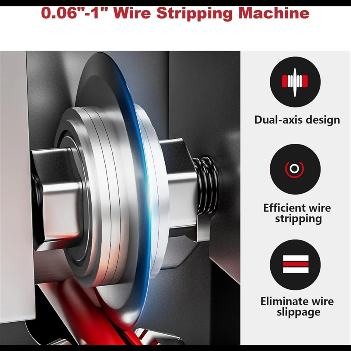 BAAQ Manual Wire Stripping Machine Gauge Wire 0.06-1 Inches,Scrapping Copper Wire Peeler Machine, Wire Stripper Tool