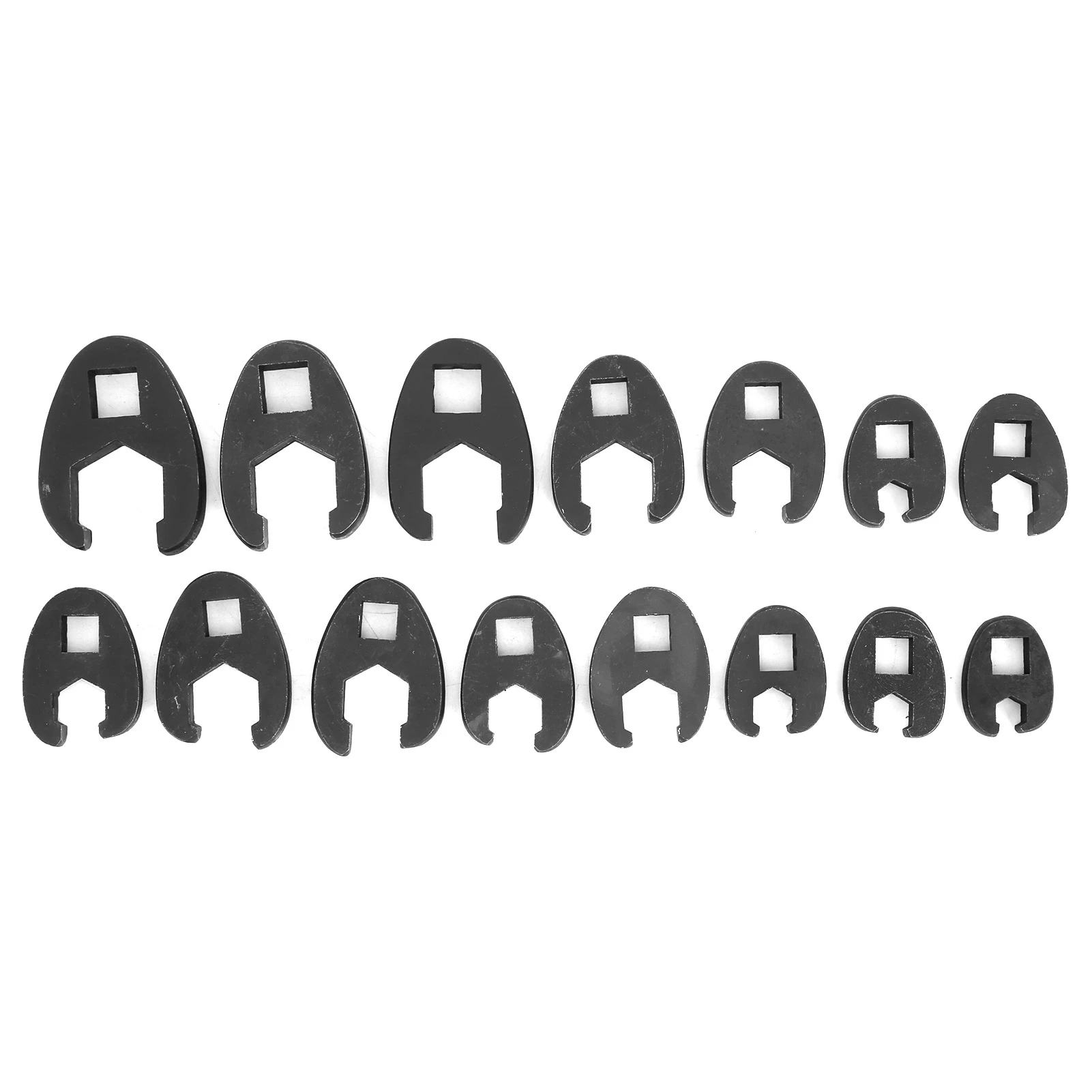 

15pcs Flare Nut Wrench 3/8in and 1/2in Drive Open End Crowfoot Spanner 8-24mm Cr Mo Steel