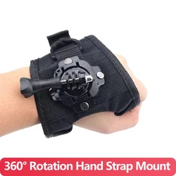 360 Degree Rotation Hand Strap Mount Glove Wrist Holder for GoPro Hero 13 12 11 10 9 AKASO SJCAM insta360 DJI OSMO Action Camera