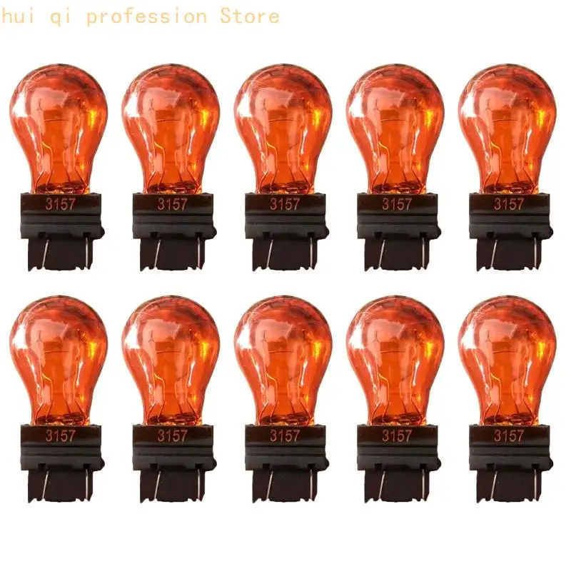 Rücklichtbirnen 10er Pack 3156 3157 12V 21W Ambers Auto externe Blinkerbirne H8WE – Detail 2