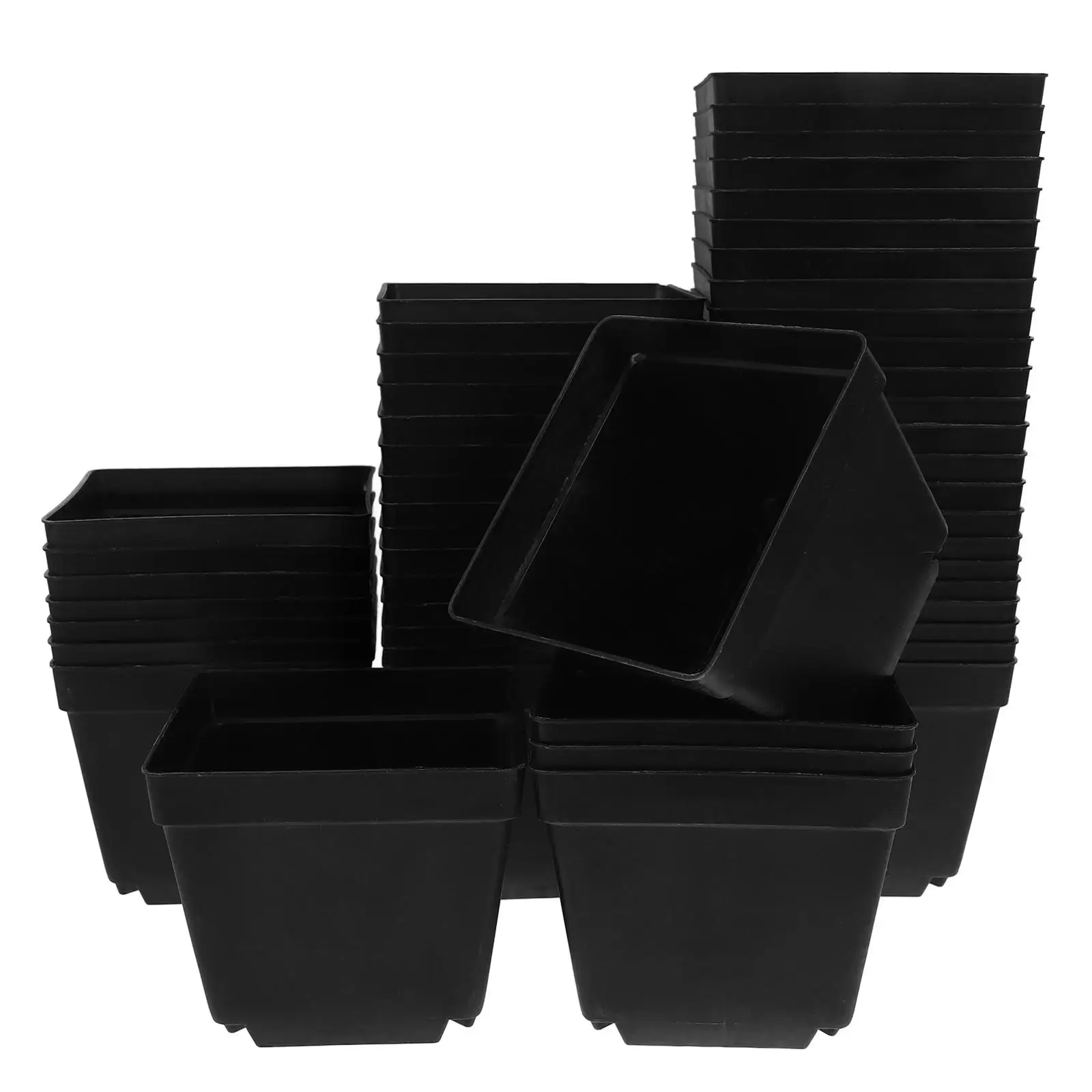 

50 Pcs Mini Plastic Vases Small Succulent Planters Ideal Home Office Decoration Modern Design Flower Pot Containers