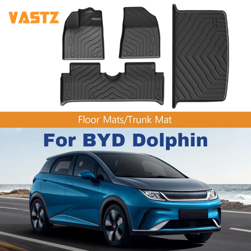 

Car Floor Mats For BYD Dolphin Left Rudder 2021 - 2025 TPE Trunk Mat Double Layer Carpets Non - Slip Cargo Liner Protection Pads