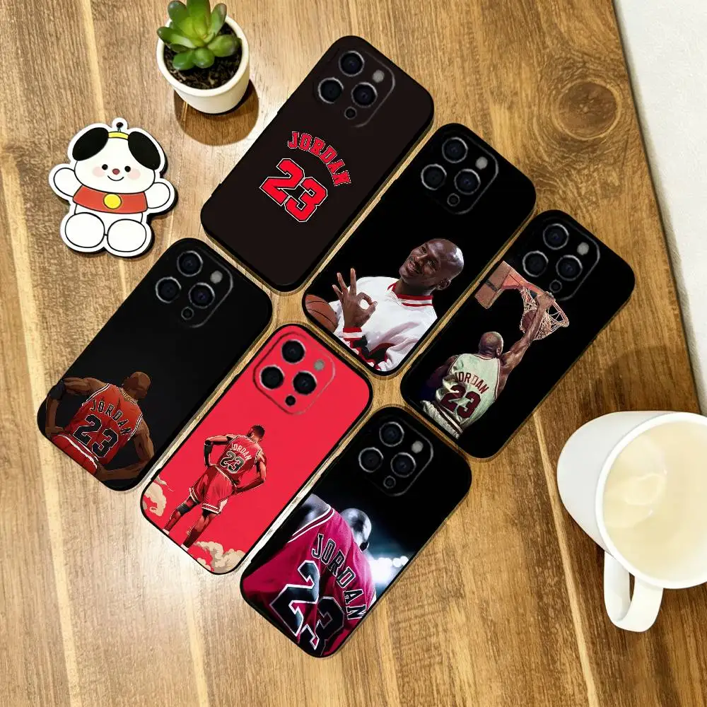 Coque de téléphone Michael Jordan en silicone souple noir pour iPhone 17 16 15 14 13 12 11 X XR Plus Pro Max Plus