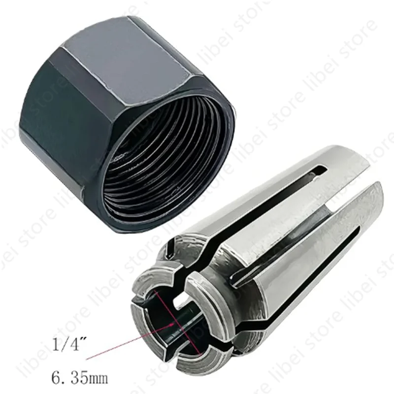 Collet Chuck Locking Nut 1/4" Replace For Milwaukee 2485-20 2486-20 48-66-0974 48-66-2485 48-66-0975 48-66-0985 Self-Releasing