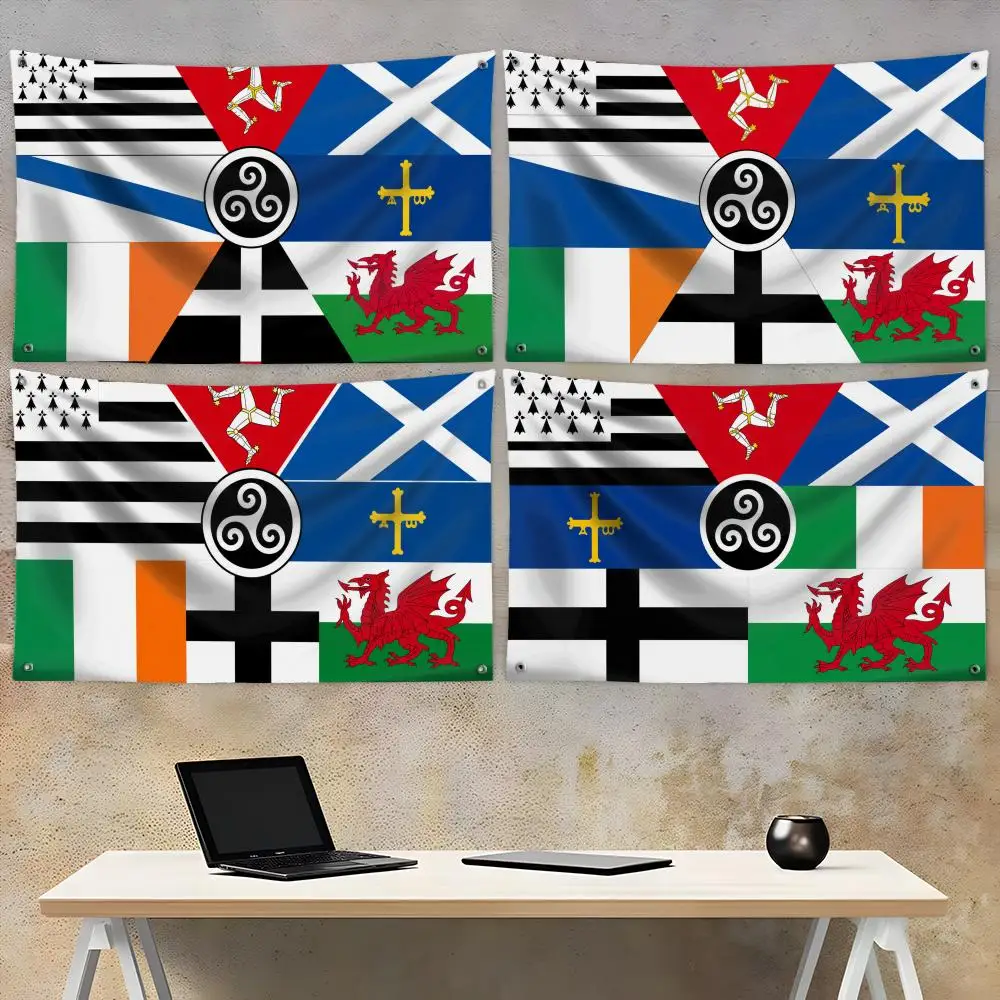 Celtic Nations Flag Flags Fade-Resistant Fabric Garden Flag | Outdoor Hanging Sign for Shop Home