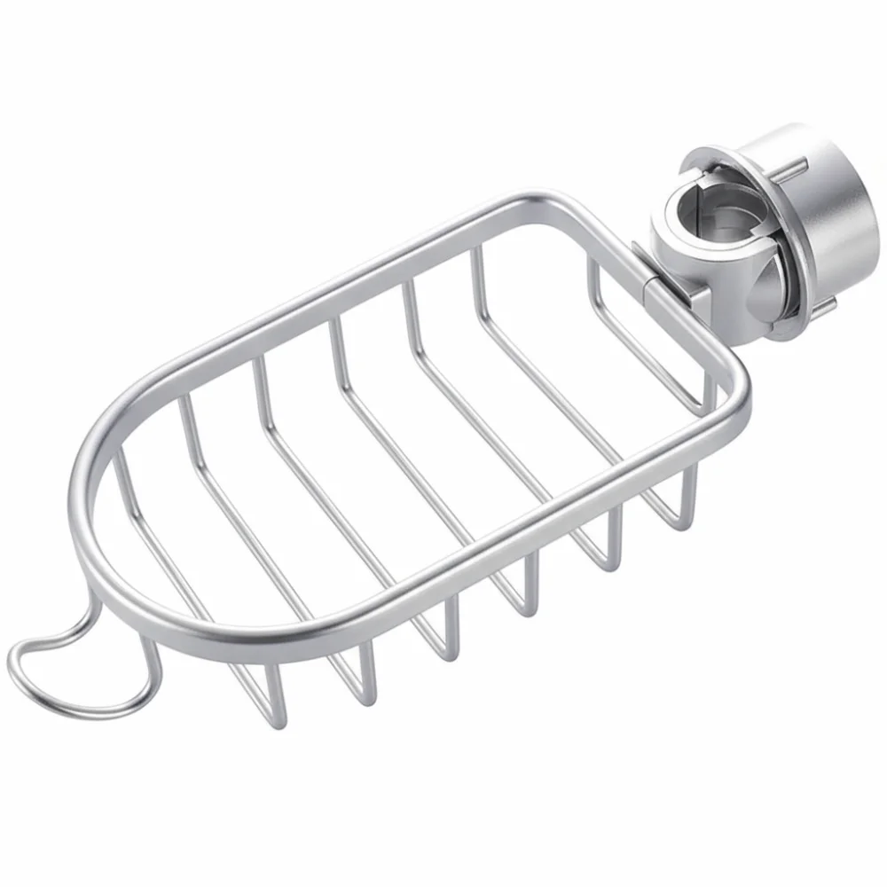 

Space Aluminum Soap Dish Holder Wall Mounted Single Layer Heavy Duty Soap Tray Easy To Install Non-punched Shower Soap Saver