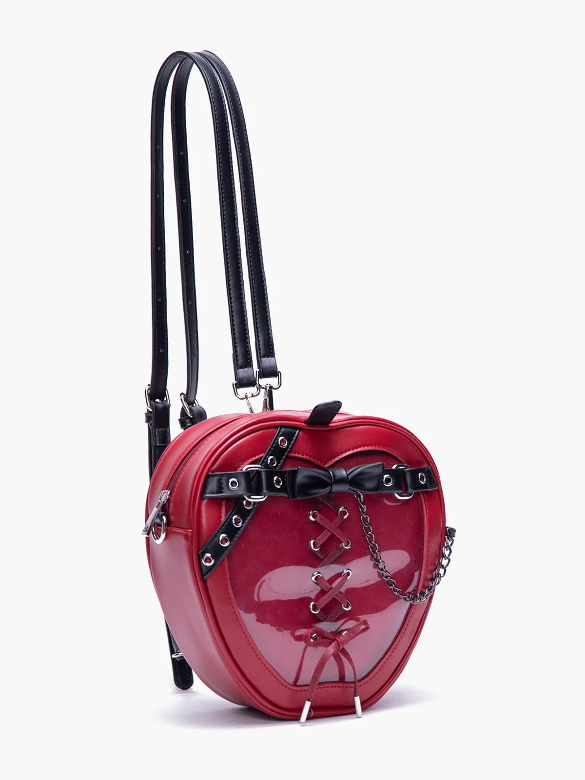 Cute Sweet Fashion Red Itabag Leather Shoulder Bag Bolso Bow Gothic Crossbody Bag Backpack Schoolbag