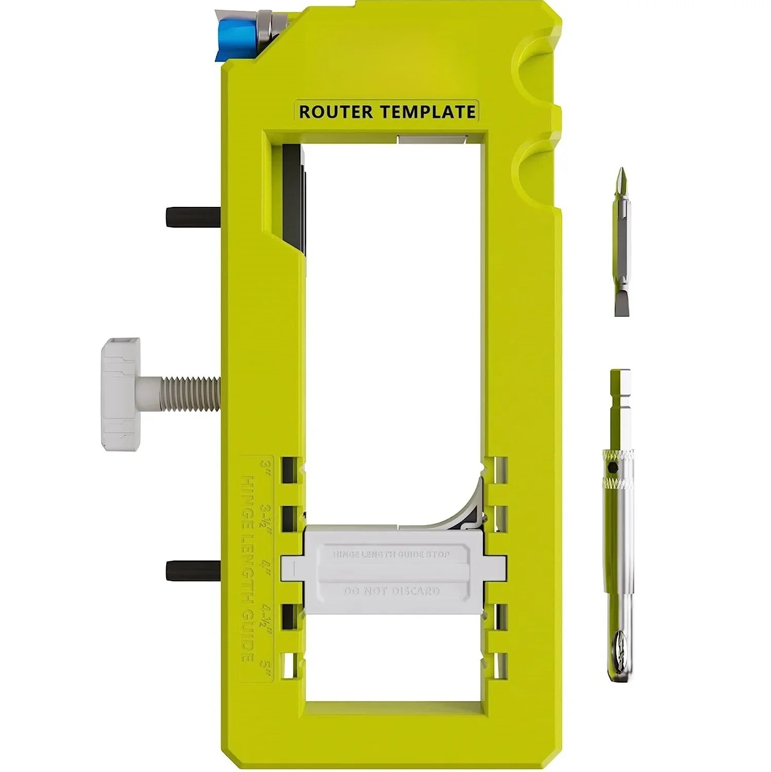 

Fits 3in to 5in Hinges Square Semidiameter Corners Adjustable Depth Door Hinge Mortiser Hinge Installation Kit Router Template