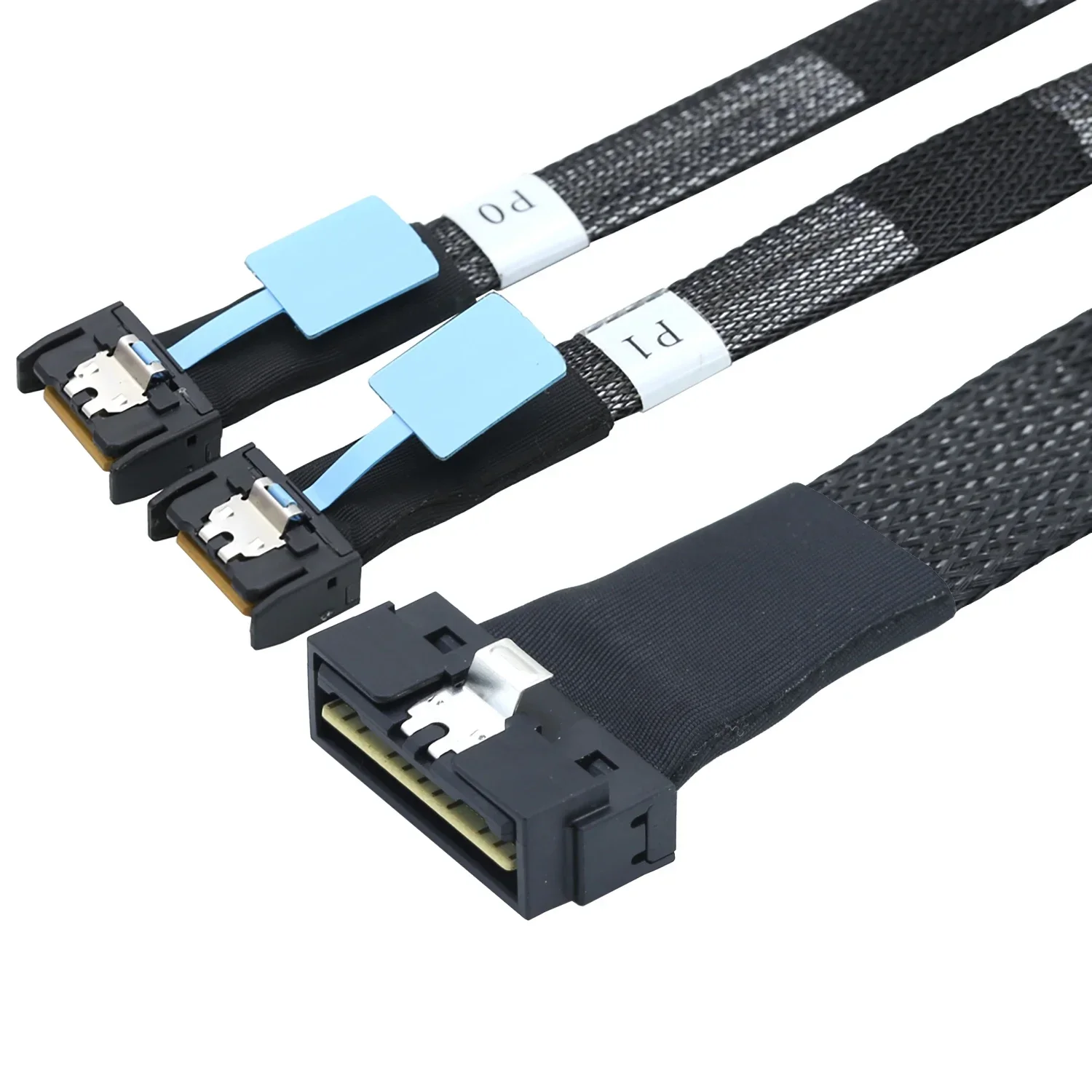 PCI-E Ultraport Slimline SAS 4.0 LP Low profile SFF-8654 8i 74P to 2X MCIO SFF-8654 4i 38P Server internal connection Cable