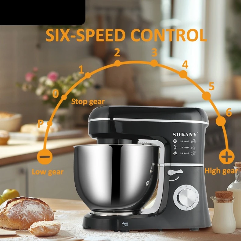 European standard 8L household electric mixer for dough, chef's cream mixer, egg mixer, cooking machine