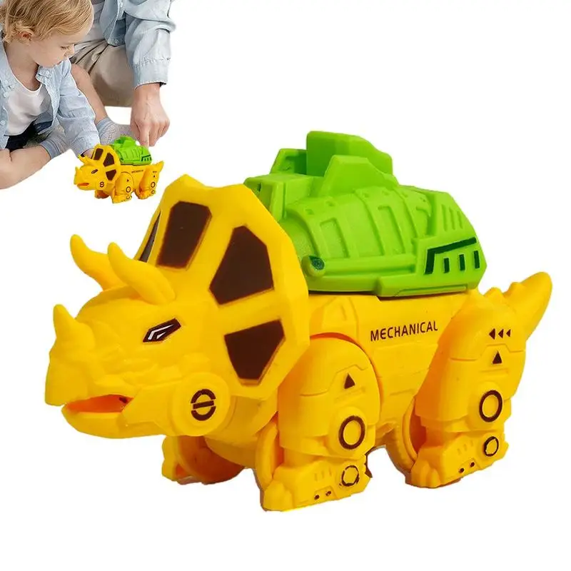 Dinosaur Inertial Toys Car Cartoon Cape Dinosaur Toy Cars For Toddlers Car Press To Slide A Slick Surfaces Car Toy For Age 4-6