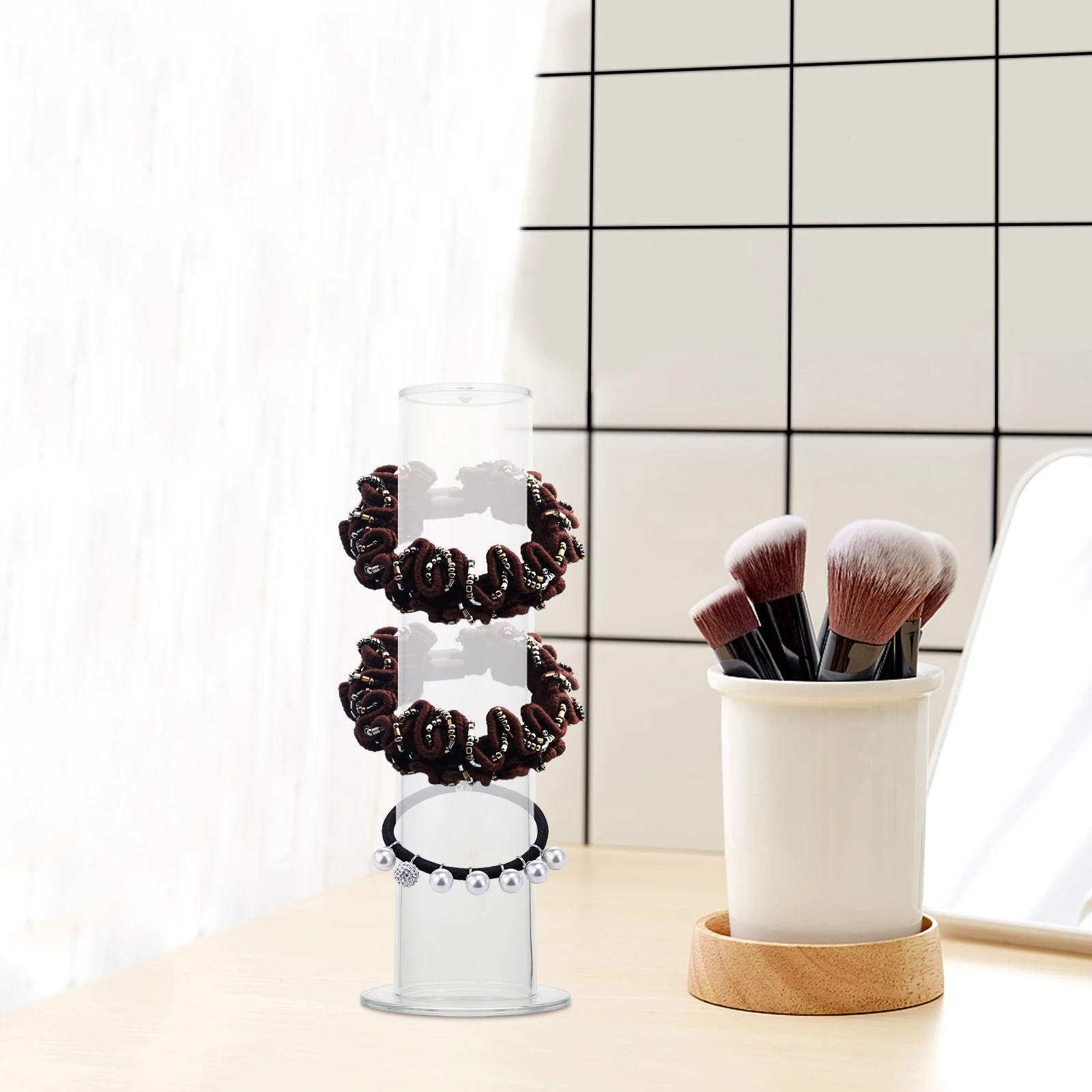 

Transparent Hair Ring Display Rack Acrylic Headb St Bracelet Shelf Storage Jewelry Holder Home Exhibitions Bedroom Craft Showing