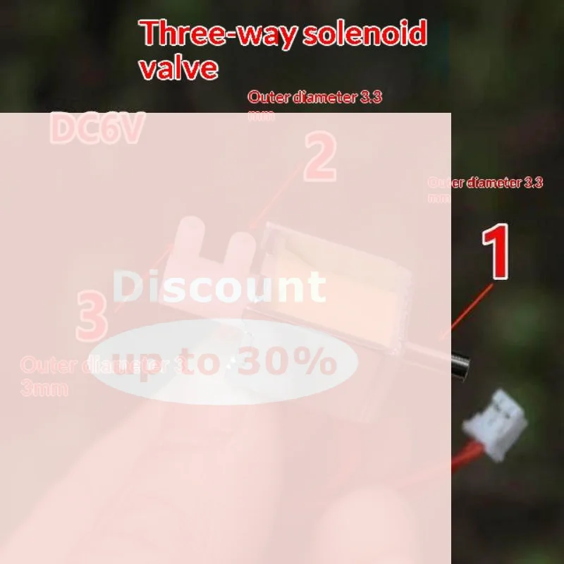 [1Pcs 2-Position 3-Way Air Water Flow Control Micro Valve DC 5V 6V Mini Electric Solenoid Air Valve DIY Blood Pressure Monitor]