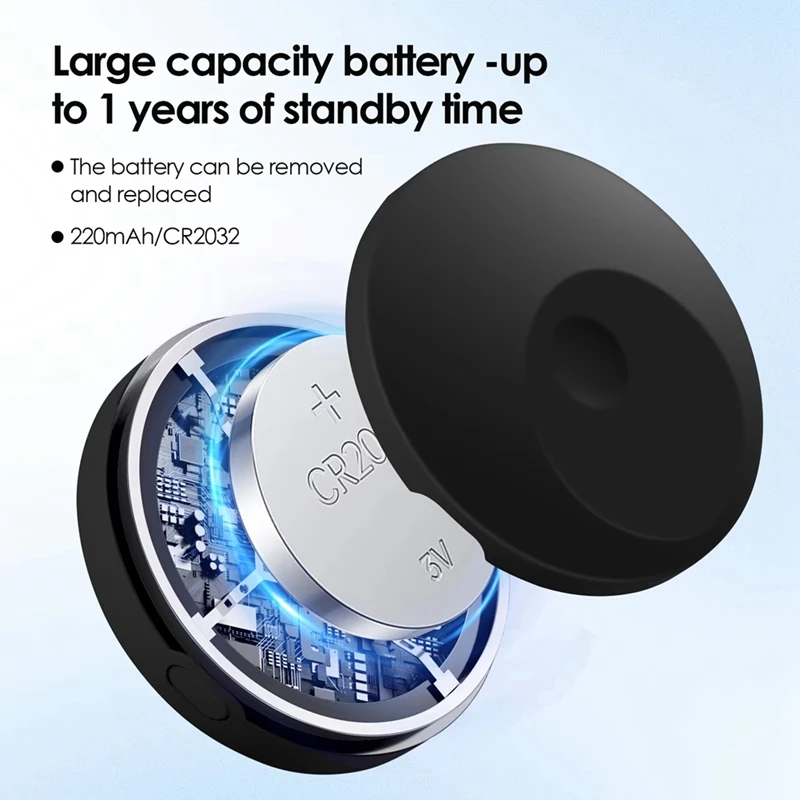 Bluetooth Tracker, Key Finder Works With Apple Find My,Louder Alert, Replaceable Battery,Item Locator For Car Bags