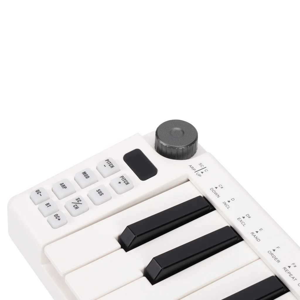 M-Vave SMK-25 Mini Midi-Toetsenbord 25 Snelheidsgevoelige Toetsen Ondersteunen Draadloze/Usb-Verbinding Draagbare Sequencer