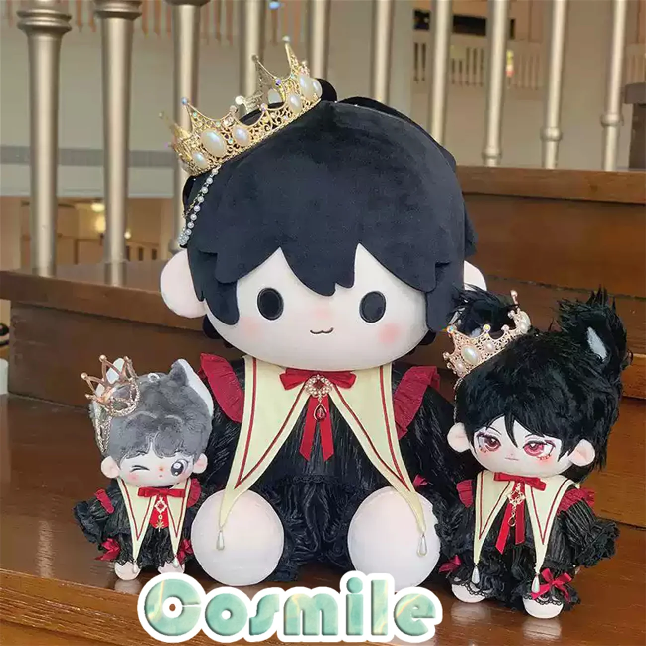 European Royal General Prince Black Pajamas Knight King Crown 15cm 20cm 40cm Plush Doll Doll's Clothes Dolls Accessories KN Dec