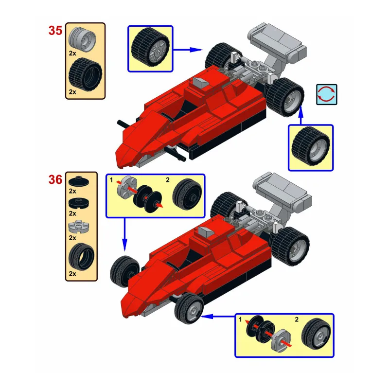 

MOC-48116 Formula Car 126C2 - Scale 1:27 Assembly Patchwork Building Block Model MOC Creative Building Blocks Kids Toy