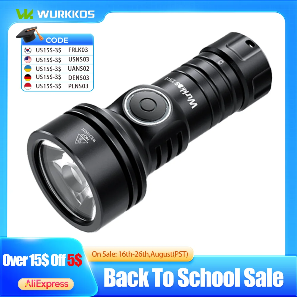 Wurkkos ts11 edc mini 18350 rgb lanterna auxiliar poderosa 2000lm USB-C recarregável sft40 tocha ip68 luz de trabalho anduril 2.0