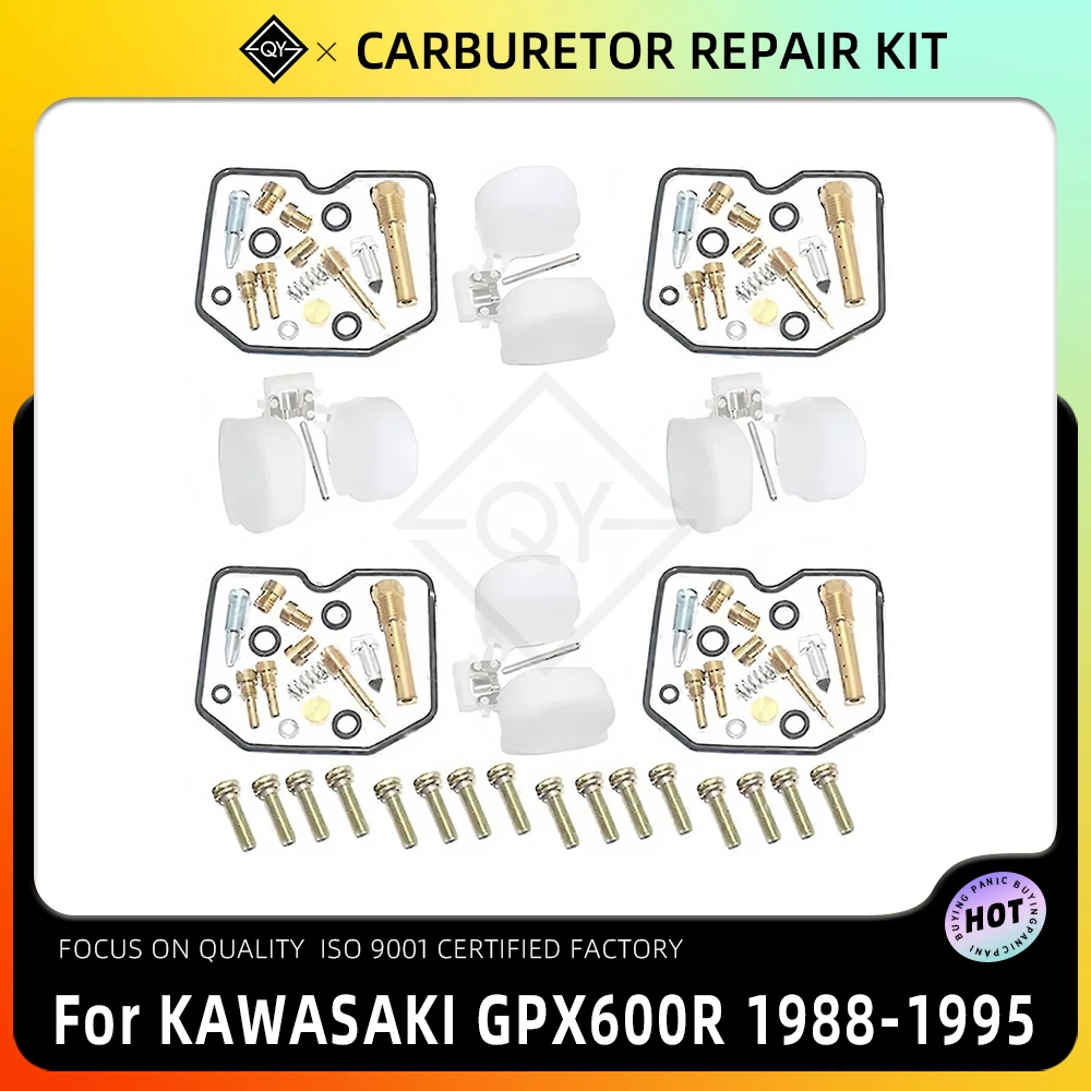 Kit de reparación de carburador de diafragma de junta de sellado de carburador de motocicleta para KAWASAKI GPX600R 1988-1995 GPX600 R GPX 600R 600
