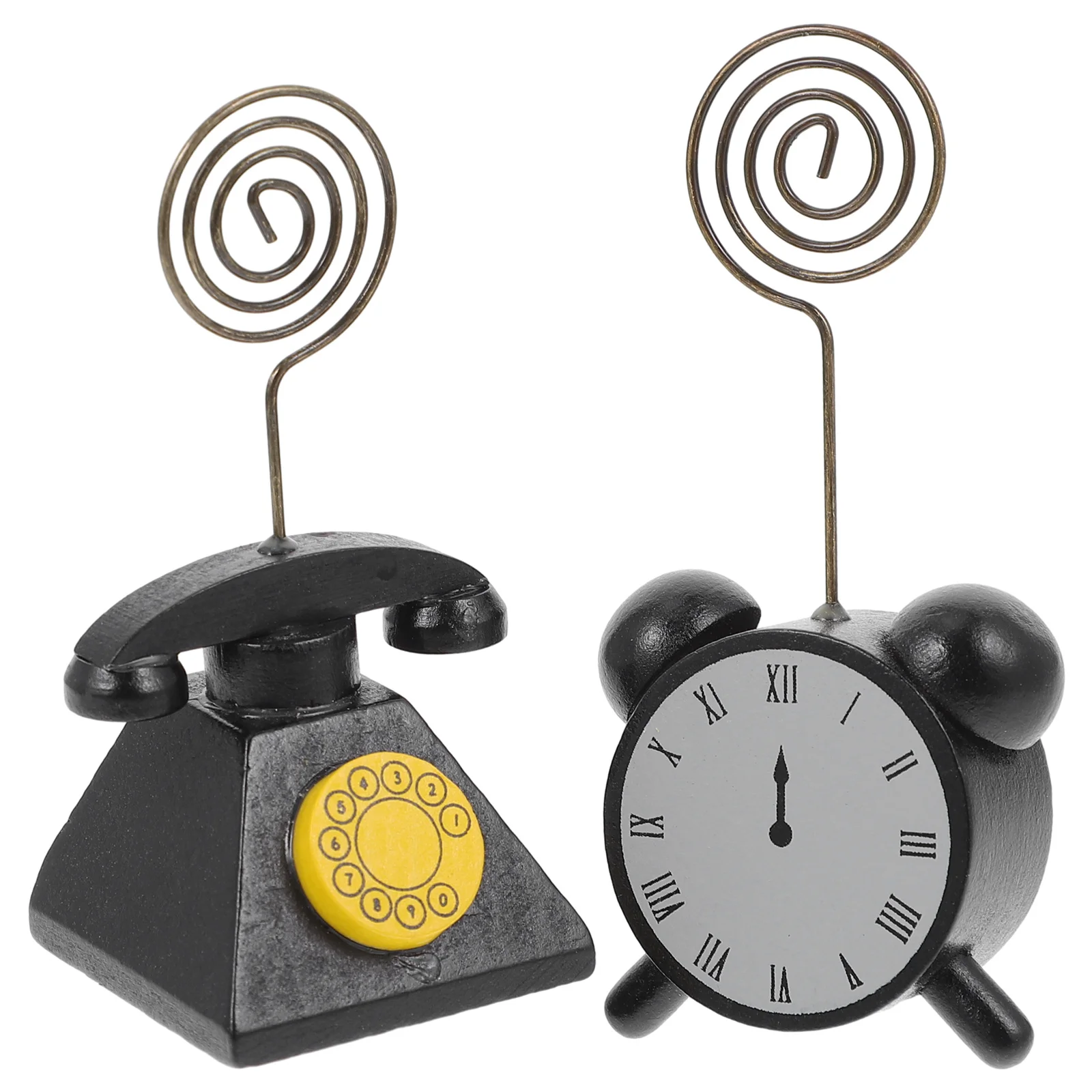 

2pcs Photo Card Holder Retro Table Number Holder For Party Accessories Place Card Display Memo Clip Household Picture Organizer