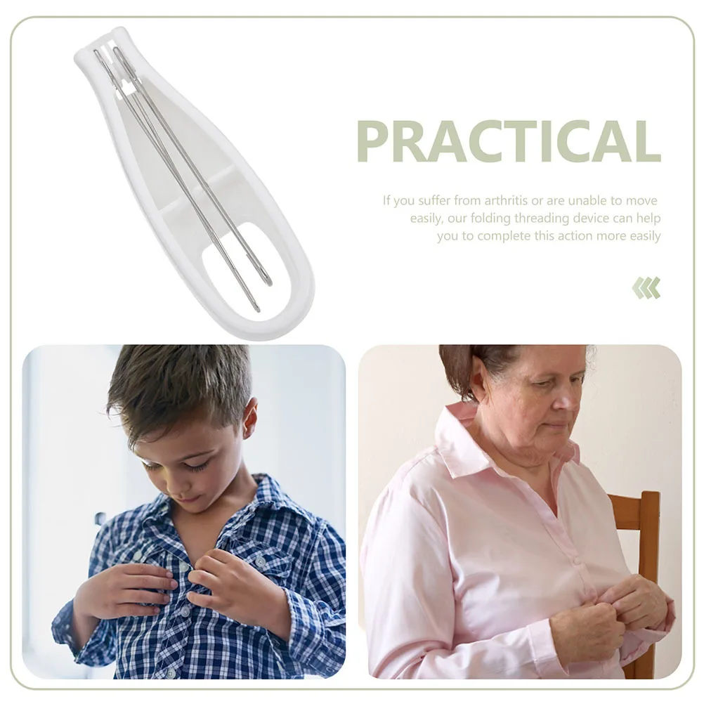 

2Pcs Button Hook Clothes Wearing Assistance Tool One Hand Buttons Hook Dressing Tool Zipper Pulling Helper