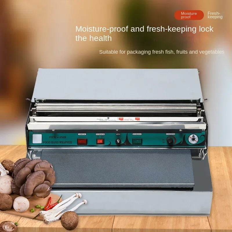 Plastic Wrap Packaging Machine Supermarket Vegetable and Fruit Sealing Packing Machine Sealing Film Cutting Machine Laminator