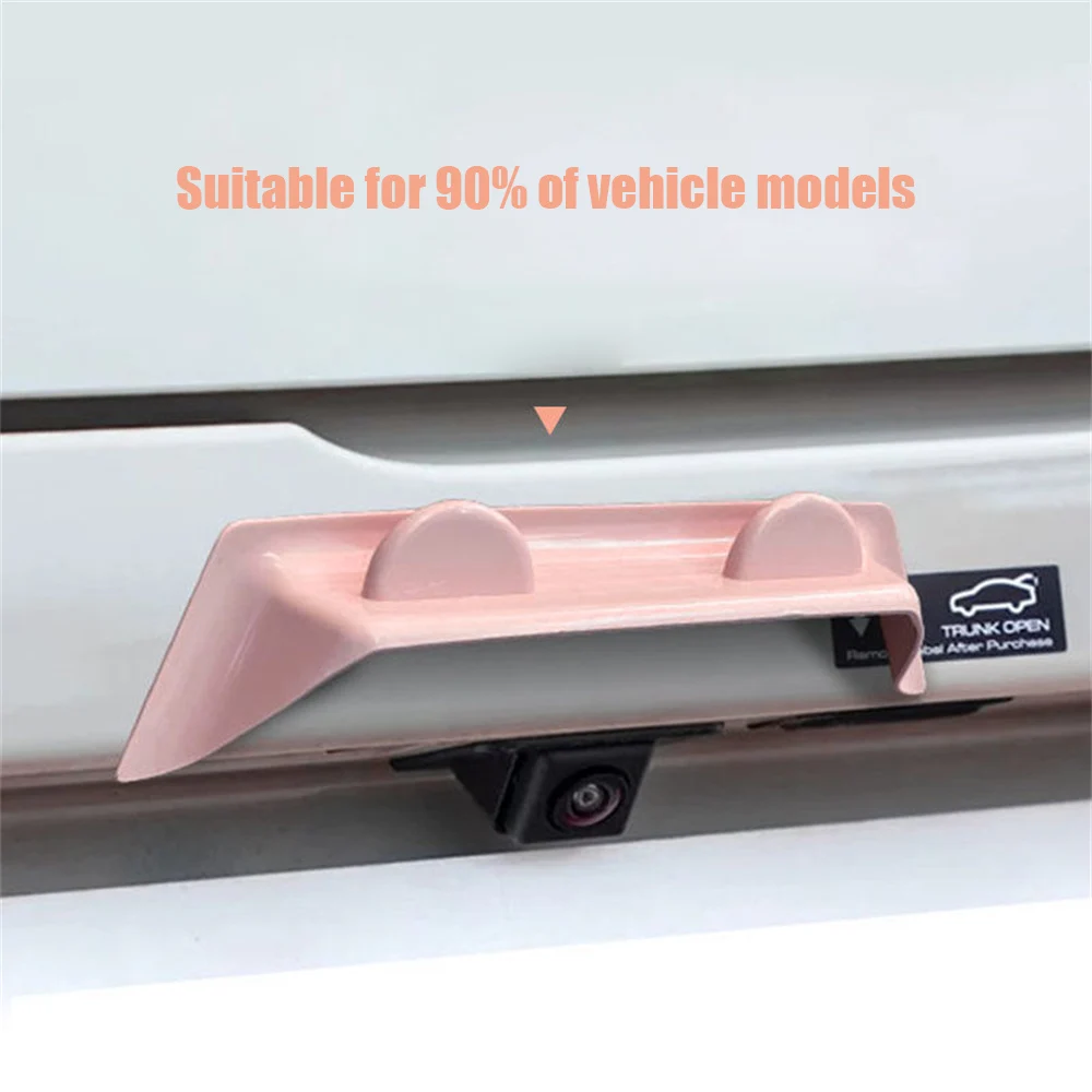 New Cute Cat Ear Car Reversing Rear View Lens Rain Shield Universal Retrofit Rainproof Sunshade Cover Car Exterior Accessories