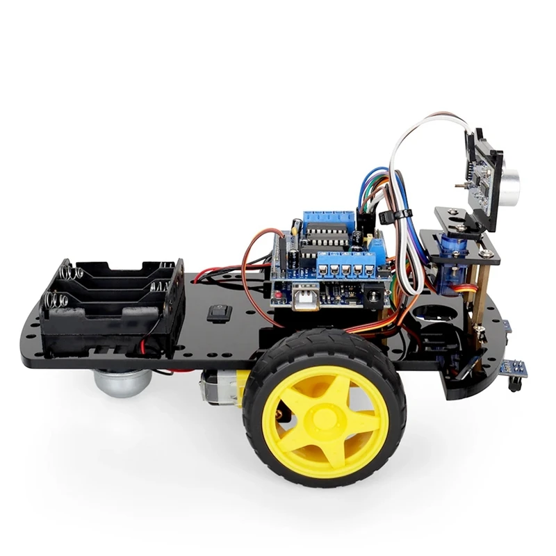 Kits de carro robô inicial 2wd para projeto de programação arduino com rastreamento de linha e kit educacional para evitar obstáculos