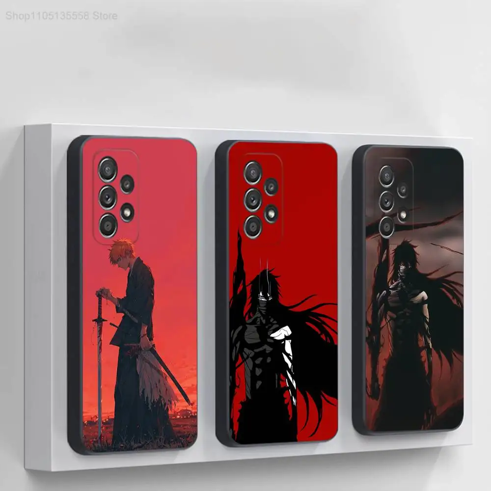 

B-Bleach I-Ichigo Kurosaki Phone Case For Samsung S 25,24,23,22,30,21,10,9,Ultra,Plus,Lite,FE,4,5G Black Soft Case
